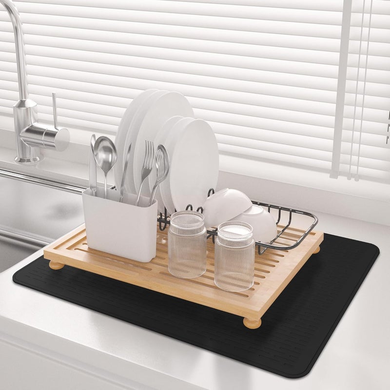 Anevna Stove Top Cover for Electric Stove- Range Covers for Electric Stove,Silicone XXL Dish Drying Mat, Glass Cooktop Covers, Flat RV Range top Mats (Black, 28"x20") - Image 5